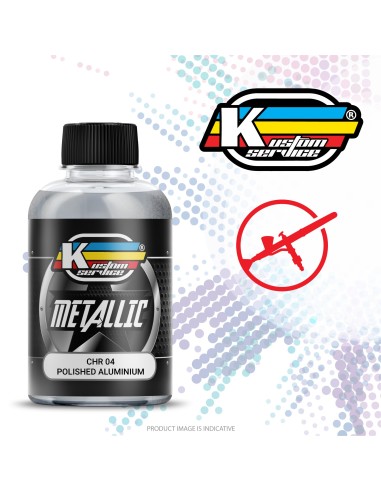 Metallica Aluminium Effekt Farbe für Airbrush Basis Alkohol 30ml - CHR04