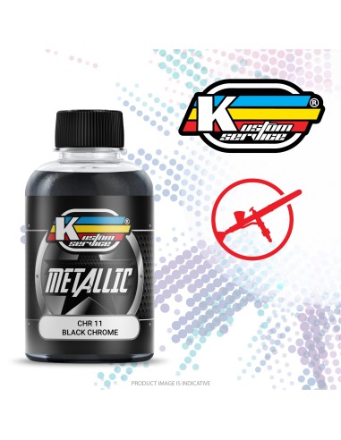 Metallica Farbe Chrom Effekt Schwarz Für Airbrush Basis Alkohol 30ML - CHR11