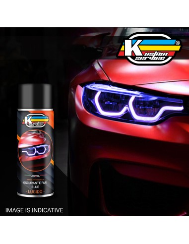 Oscurante Spray Fari Fanali Blu Lucido Trasparente