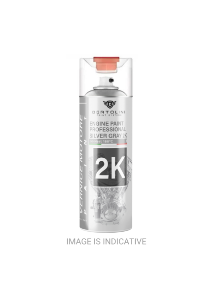GRIGIO METALLIZZATO 2K Spray Alta Temperatura Per Motori Contemporanei E D'Epoca - 400Ml