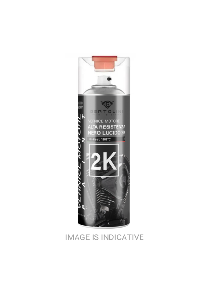 NOIR BRILLANT 2K - Peinture pour Moteur Haute Température en Spray - 400ml
