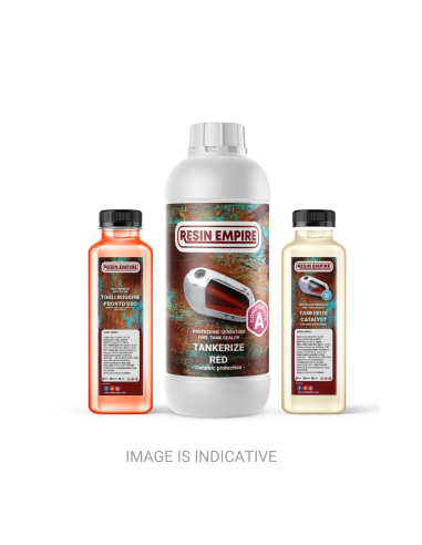 Kit de tratamiento antioxidante Tanque Moto Red Medium - Max 25L.