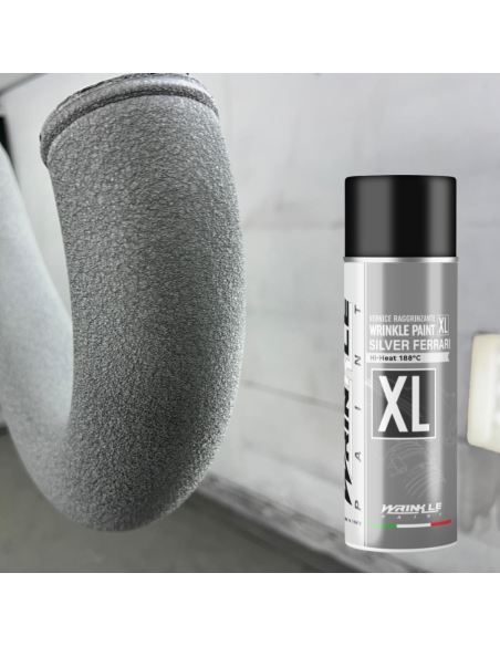 Pintura Vermiculado spray plata gris Ferrari XL motor de alta temperatura - 400ml