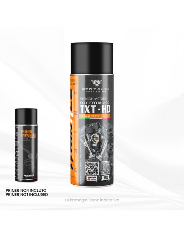 NERO OPACO TESTURIZZATO 2K Ibrido Spray Vernice Motore Alta Temperatura Goffrata - 400ml