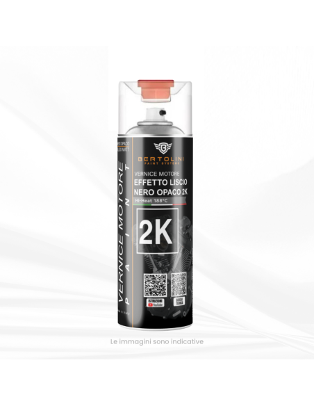 NERO OPACO 2K - Vernice Motore Alta Temperatura Spray - 400ml