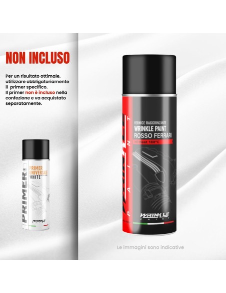 Kit Vernice Raggrinzante Spray Rosso Ferrari Alta Temperatura Motore - 400ml