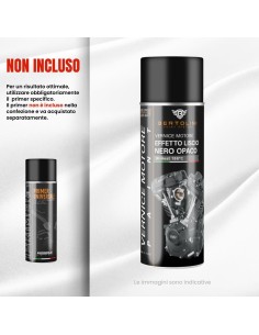 NOIR MAT 1K - Peinture Moteur Spray Haute Température -... 2