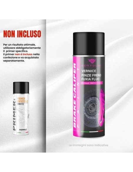 Spray Paint Freno Pinzas De Alta Temperatura Fuxia Fluorescente 1K - 400ml